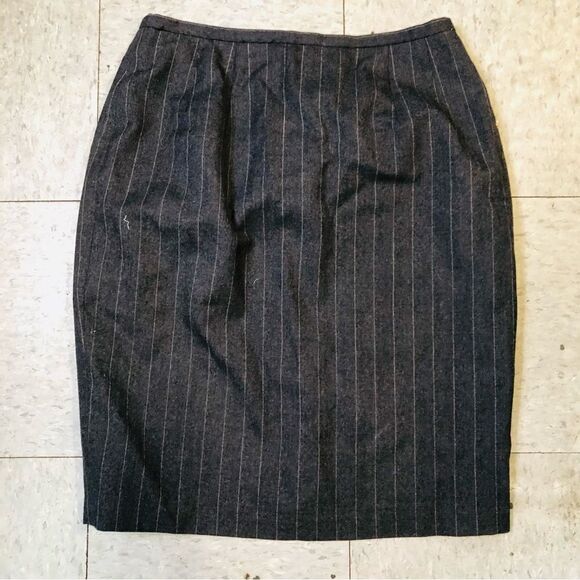 Harve Benard 100% Wool Gray Skirt Size 14 - Picture 1 of 3